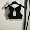 Womens Crop Top Knits Tee Designer Tank Tops Kleding Mode Brief Print Zomer Mouwloos Trui Vest Casual Sexy Streetwear280O