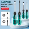 Skruvmejslar Luxianzi 8st Precision Skruvmejsel Set Cross-Shaped Magnetic Bit Home Multi-Funktion Mobiltelefon Reparation Handverktyg Kit 230914