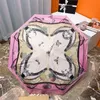 Yağmur Tesisi Tasarımcı Şemsiyesi Mektup Deseni Basılı Moda Dekorasyonu Şemsiyesi262y