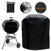 Ferramentas à prova dwaterproof água churrasco anti-poeira ao ar livre resistente charbroil grill capa chuva protetora churrasco preto