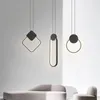 Pendant Lamps Creative Modern LED Light For Bedroom Bedside Nordic Bar Chandelier Lighting Wrought Iron Hanging Lamp