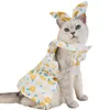 Dog Apparel Pet Dress Charming Flower Print Stylish Comfortable For Dogs Cats Princess Small Pets