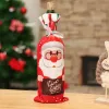 Borsa copri bottiglia di vino rosso natalizio Pupazzo di neve Babbo Natale Vacanze Bottiglie di champagne Borse Decorazioni per la casa di Natale