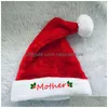 Beanie/Skull Caps Christmas Xmas Soft Hat Santa Claus Red Short Plush Noel Merry Christma Decor Gift Happy New Year Traditional Cap Fo Dhuc7