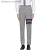 Męskie spodnie moda marka Mężczyzn Casual Suit Pants Grey Plaid Black Striped Spring and Autumn Business Formalne spodnie L230915