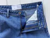Pantalones vaqueros de diseñador para mujer, pantalones holgados de pierna ancha, color azul, para hombres y mujeres, con los mismos pantalones vaqueros con bordado pesado