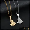 Pendant Necklaces New Arrival 316 Stainless Steel Relius Catholic Necklace Jewelry Sier Gold Mother Prayer The Virgin Mary Chain Jewel Dhdfv