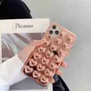 Casos de telefone celular galvanizados 3D amor adequado para iPhone 15 Phone Case 13 ProMax Soft Case Moda Feminina 14 Soft Case 11 Q230915