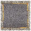 Szaliki 100 Twill Silk Scalf Women Leopard 2023 Drukuj Square Larch Bandana Luxury chusteczka hidżab żeńska głowa faulard 230914