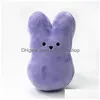 Other Festive Party Supplies 15Cm Mini Easter Bunny Peeps Plush Doll Pink Blue Yellow Purple Rabbit Dolls For Childrend Cute Soft Toys Dhdmc