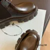 2023 Nouveau monolithe en cuir poli bottines chelsea plate-forme compensées à enfiler bout rond talons bloc bottines plates designer de luxe pour femmes chaussures d'usine taille 35-41