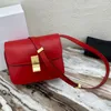 Designer medium classic bag luxury designer bag in box calfskin with an adjustable and removable leather strap and a metallic clasp closure with box