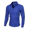 Men's Dress Shirts 5XL Plus Size Brand-clothing Cotton Mens Clothing Solid Soft Men Shirt Long Sleeve Casual Slim Fit213t