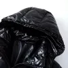 Mens Ceket Tasarımcı Ceketler Puffer Mocl Mocl Ceket Klasik Kış Yiyen Erkekler ve Kadınlar İçin Aynı Parlak Yıkama ve Soğuk Dirençli Ekstra Kalın Ördek Aşağı Kapşonlu Ceket