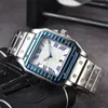 デザイナーの腕時計監視女性メンズメンツゴールドスクエアモントレの厚さ12mm時計高品質のオロロジオステンレスクォーツムーブメントスチールオートマチック