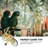 Other Bird Supplies Plastic Food Toys Parrot Bicycle Toy Birds Educational Training Props Funny Creative Playthings