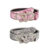 Ceintures Snap Belt Fille Rose Argent Décorations Jeans à paillettes à la mode européenne et américaine Design assorti