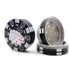 Poker Chip Tobacco Grinder 3 Layer Style Spice Cutter 40mm Herb Cutter Smoking Accessories Gadget Tool