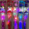 لصالح الحفلات LED متوهجة Light Bear Roses Flowers Flowers Creative Romanting Wedding Boudbors Rose Bouquet for Valentine's Gift Moth214a