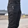 Мужские брюки Военные тактические брюки-карго Мужские водонепроницаемые быстросохнущие брюки Высококачественные легкие дышащие эластичные боевые брюки 230915