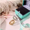 Luxurys Designers de Moda T-Grid Anel de Diamante Clássico Oco Out Anéis Presente Essencial para Homens Mulheres Ouro e Sier 2 Cores É Muito Drop De