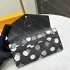 Woman Sarah Wallet designers Wave point Leather zippy purse Card Holder clutch bag Yayoi Kusama's water drop pattern mens Womens wallet M81980