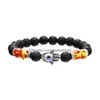 Perles Hamsa Main de Fatim Charme Lava Rock Perles Bracelets Pour Femmes Hommes Mauvais Oeil Bleu Diffuseur D'huile Essentielle 7 Chakra Pierre DIY Bijou Dhfzl