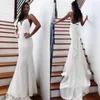 Sjöjungfrun bröllopsklänning 2020 Vestidos de novia spaghetti remmar mjuka satin sexig brudklänning elegant rygglösa bröllopsklänningar205u