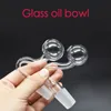 Tjock Pyrex Glass Oil Burner Bowl 10mm 14mm 18mm Clear Manlig kvinnlig fog för vattenpipor Vattenrörsglas Dab Rig Bong