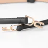 Belts 2 Pack Portable Slim Waist Belt Women Thin Leather Gold Metal Buckle Waistband For Dress Panty Clothes