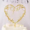 LED Parel Cake Toppers Hartvorm droom Flash taart decoreren gereedschappen Bruiloft gelukkige verjaardag Toppers Cupcake Feestartikelen2350