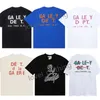 Mens T Shirt Tasarımcı Galerileri Moda Kısa Kollu Bölümler Pamuklu Tees Mektupları Yazı Baskı Yüksek Sokak Lüksleri Kadın Leisure Unisex Lovers Üstleri Boyut XS-XL