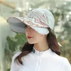 2021 Viagem solar de verão feminina de praia Viagens de férias moda moda selvagem chapéus para mulheres com box273c