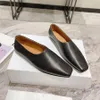 the row Square leather simple Flat Loafers Flat casual dress shoes Designer shoes Women's factory footwear