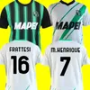 23 24 Sassuolo Calcio Traore Mens Soccer Jerseys Lauriente Berardi Boga Caputo Obiang DeFrel Kyriakopoulos Home Away de la camisa de fútbol de manga corta Uniformes 2023 2024