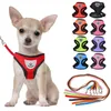 Dog Collars Leashes Nylon Mesh Cat Harness And Leash Breathable Kitten Cats Harnesses Small Puppy For French Bulldog Chihuahua Pug 230915