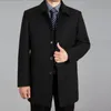 Manteau en laine pour homme, mi-long, épais, grand vêtement d'extérieur, trench chaud, grande taille, nouvelle collection automne S-4XL