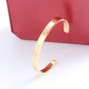 Bracciale a vite Bracciale in oro braccialetto hip gioielli caldi donna oro rosa 18 carati placcato argento bracciali con polsini aperti gioielli di lusso unisex regalo per feste di Natale