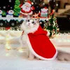 Kostiumy kota kostium świąteczny Santa Cosplay Zabawne ubrania Złaszek Dress Up Props Akcesoria dla zwierząt