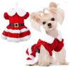 Hondenkleding Kerstjurken voor kleine honden Katten Herfst Winter Jaar Klassieke rode riem Kerstkleding Puppy-outfit Chihuahua Yorkie Rok