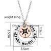 Pendant Necklaces Not All Who Wander Are Lost For Women Gold Sier Big Small Compass Round Chains Fashion Inspirational Jewelry Gift Dr Dhsmj