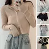 Camiscedores femininos Mulheres de tricotes Cardigan Casaco leve elegante malha com zíper de cabeça dupla com capuz de manga longa para a mola