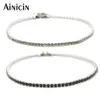 Bangle Allergy Free 304L Rostfritt stål Sparkly Cubic Zircon Tennis Link Armband 3mm bred härlig gåva för män och kvinnor 230915