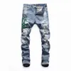 Jeans da uomo di marca stile club europeo Modello serpente Jeans slim da uomo pantaloni da uomo in denim con cerniera Pantaloni a matita jeans da uomo 20111286Y