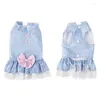 Vêtements pour chiens Pet Dentelle Treillis Robe Été Jupe Douce Polyester Mignon Chiot Princesse Pour Petits Chiens Moyens Chats Vendre