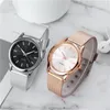 손목 시계 럭셔리 로즈 골드 시계 여성 팔찌 시계 최고의 브랜드 레이디스 캐주얼 쿼츠 스틸 여성 손목 시계 Mujer Reloj 디지털
