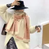 Cachecol de designer inverno pashmina para cachecóis quentes moda clássica mulheres imitam lã de caxemira longo xale envoltório 65 * 180cm