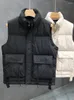 Gilets pour femmes 2023 Hommes Down Gilet Hiver Court Vêtements d'extérieur Sans manches Manteau de loisirs Épaissir Tendance chaude Outwear Stand Collier Lâche Surcoat