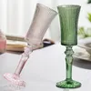 Wine Glasses Crystal Champagne Glass Cup Vintage Cocktail Banquet Grape Goblet Beverage Colorful Ribbed