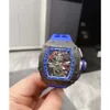 Mens Watch Superclone AAAA Mechanics titta på Richa Milles armbandsur RM11-04 Full modekronograf UHR TJ8G RM11 Kolfiberfodral med kalender Montre Luxe